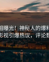 清晨真相曝光！神秘人的爆料事件在人人影视引爆热议，评论数破万