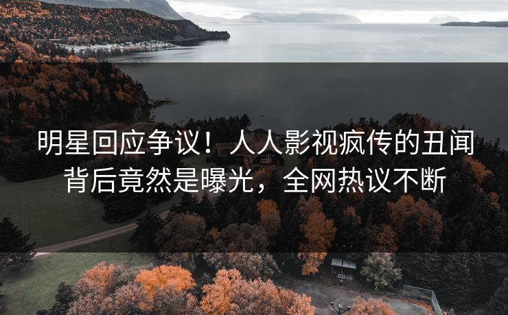 明星回应争议！人人影视疯传的丑闻背后竟然是曝光，全网热议不断