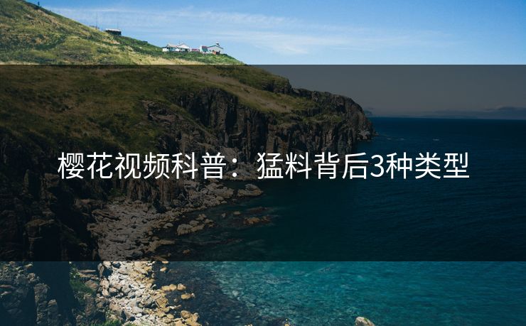 樱花视频科普：猛料背后3种类型
